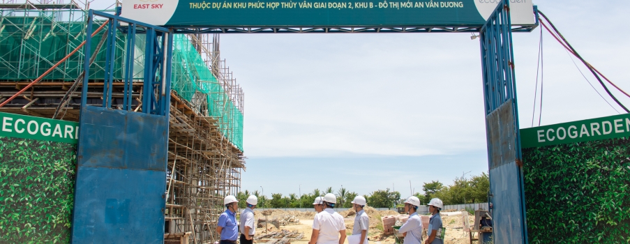 ĐOÀN KIỂM TRA SỞ XÂY DỰNG KIỂM TRA TIẾN ĐỘ THỰC HIỆN DỰ ÁN NHÀ Ở XÃ HỘI TẠI ECOGARDEN